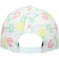Atlanta Hawks Palm Trees and Waves Golfer Adjustable Hat White