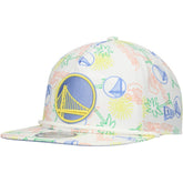 Golden State Warriors Palm Trees and Waves Golfer Adjustable Hat White