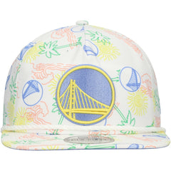 Golden State Warriors Palm Trees and Waves Golfer Adjustable Hat White
