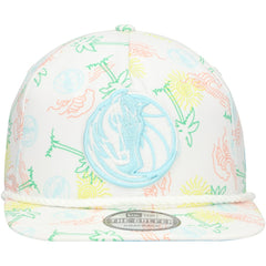 Dallas Mavericks Palm Trees and Waves Golfer Adjustable Hat White