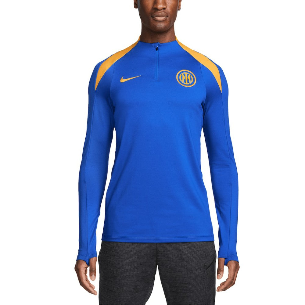 Inter Milan 2024/25 Third Strike Drill Performance Quarter-Zip Pullover Top Blue