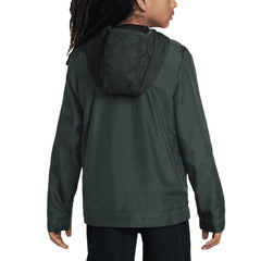 Liverpool Youth Amplify Windrunner Anorak Half-Zip Hoodie Jacket Black