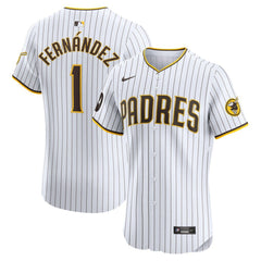 MLB Tony Fern¨¢ndez San Diego Padres Nike Home Elite Sponsor Patch Player Jersey - White