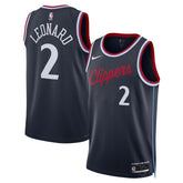 Kawhi Leonard LA Clippers Unisex 2024/25 Swingman Jersey Navy Icon Edition