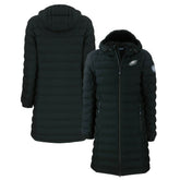 Philadelphia Eagles Cutter & Buck Women's Mission Ridge Repreve Eco Insulated Long Full-Zip Puffer Jacket Black