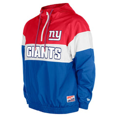 New York Giants New Era 3rd Down Raglan Quarter-Zip Windbreaker Jacket Royal