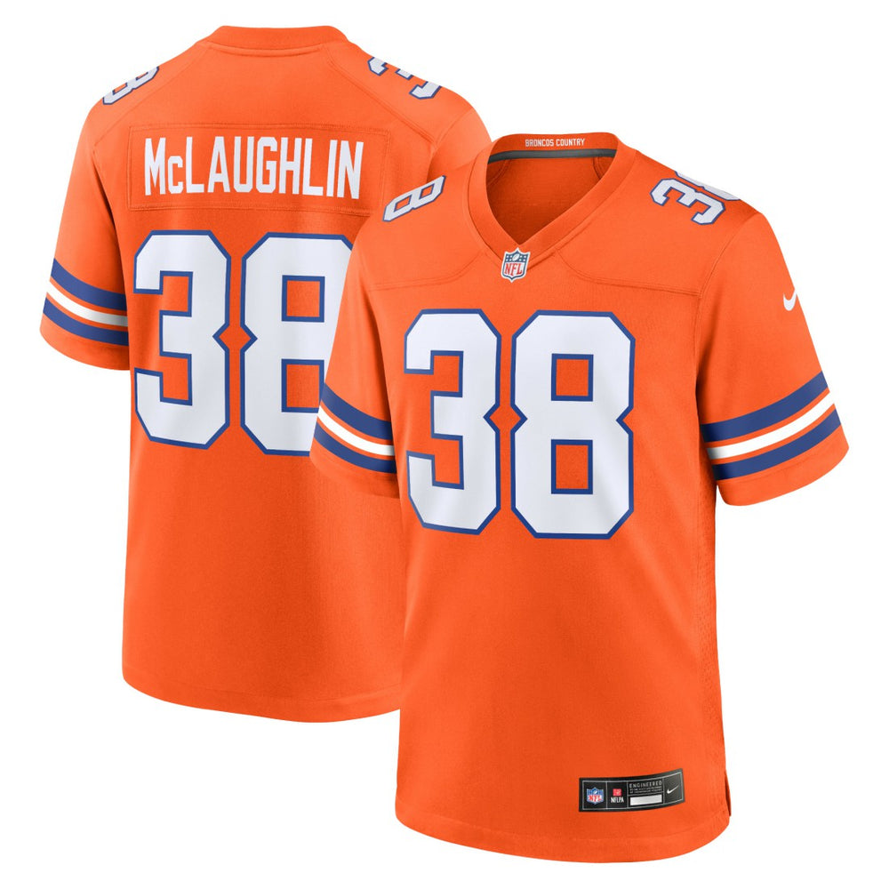 NFL Jaleel McLaughlin Denver Broncos Mile High Collection 1977 Throwback Player Game Jersey - Orange