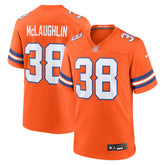 Jaleel McLaughlin Denver Broncos Mile High Collection 1977 Throwback Player Game Jersey Orange