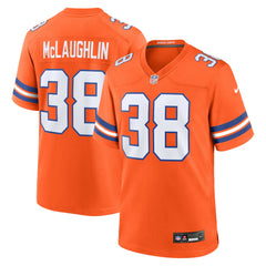 NFL Jaleel McLaughlin Denver Broncos Mile High Collection 1977 Throwback Player Game Jersey - Orange