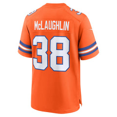 NFL Jaleel McLaughlin Denver Broncos Mile High Collection 1977 Throwback Player Game Jersey - Orange