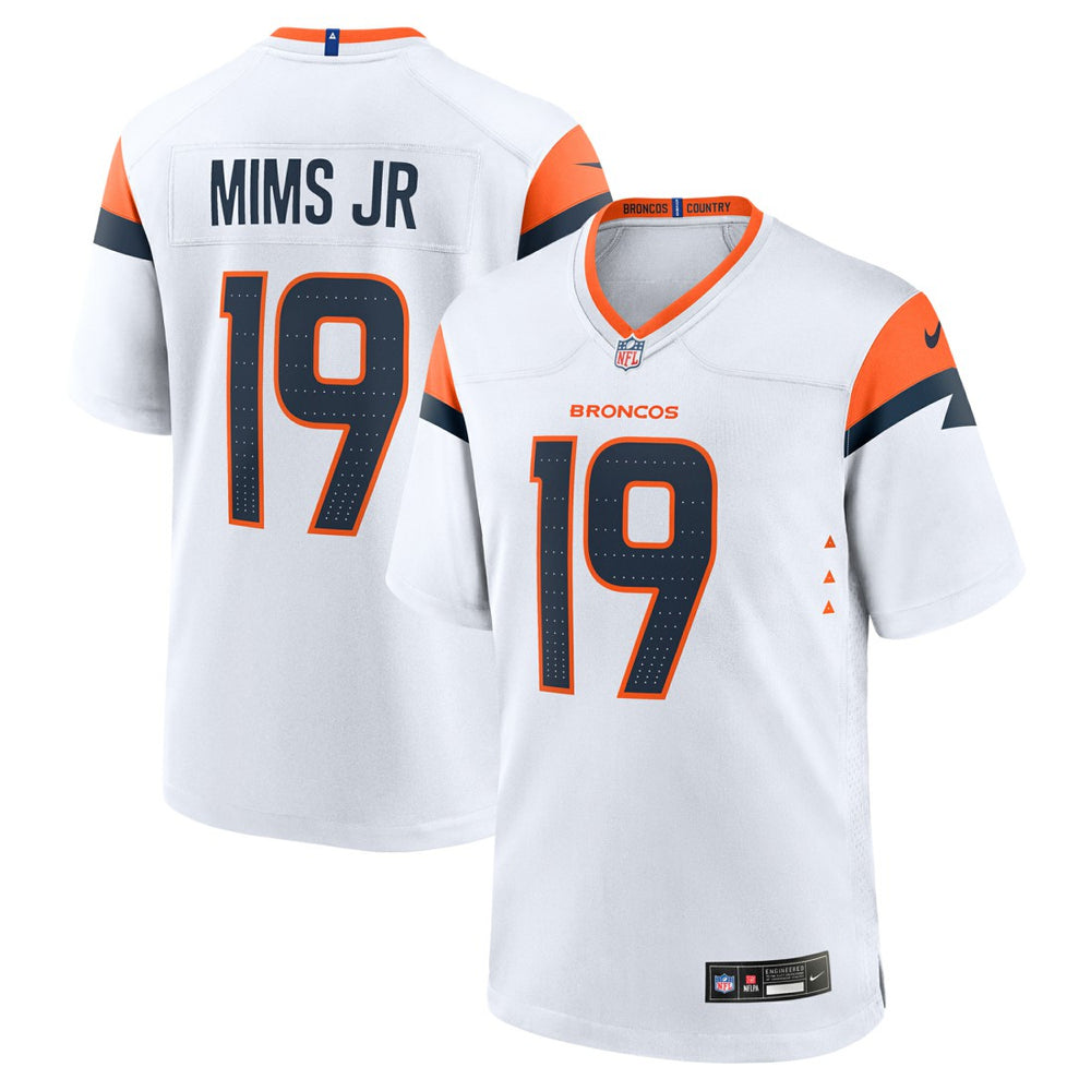 NFL Marvin Mims Jr Denver Broncos Game Jersey - White