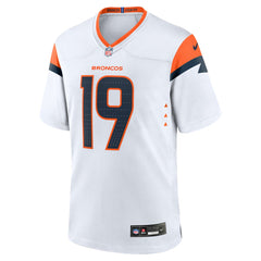 NFL Marvin Mims Jr Denver Broncos Game Jersey - White