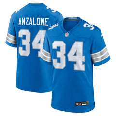 NFL Alex Anzalone Detroit Lions Game Jersey - Blue