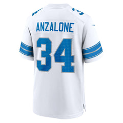 NFL Alex Anzalone Detroit Lions White Game Jersey - White