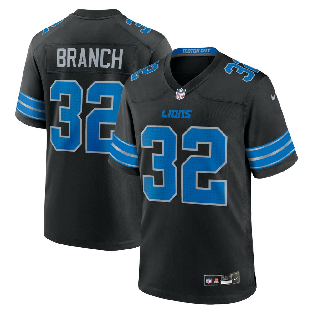NFL Brian Branch Detroit Lions Alternate Game Jersey - Black