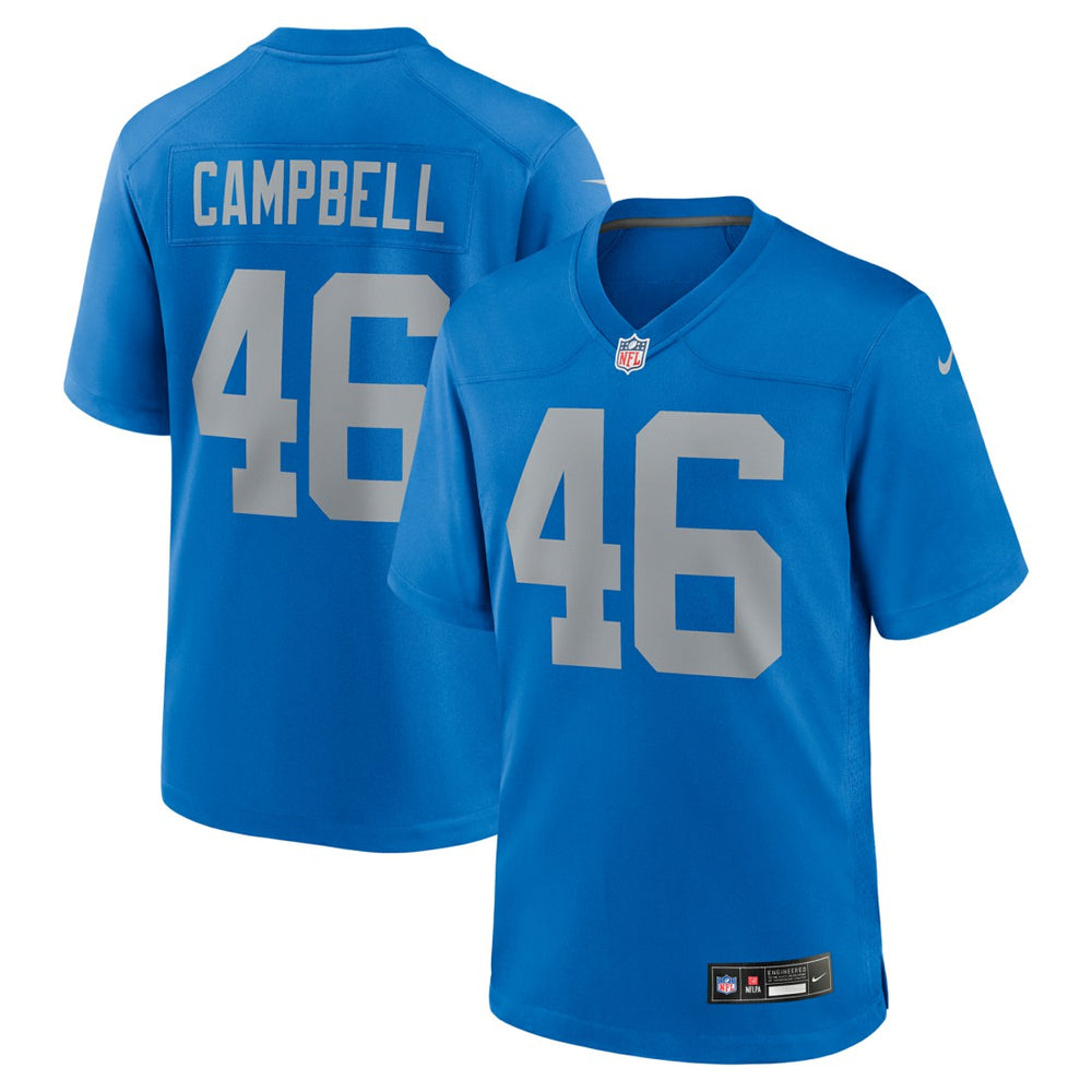 NFL Jack Campbell Detroit Lions Alternate Game Jersey - Blue