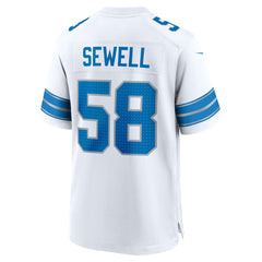 NFL Penei Sewell Detroit Lions Game Jersey - White