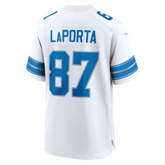 NFL Sam LaPorta Detroit Lions White Game Jersey - White