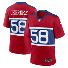 NFL Bobby Okereke New York Giants Alternate Player Game Jersey - Century Red