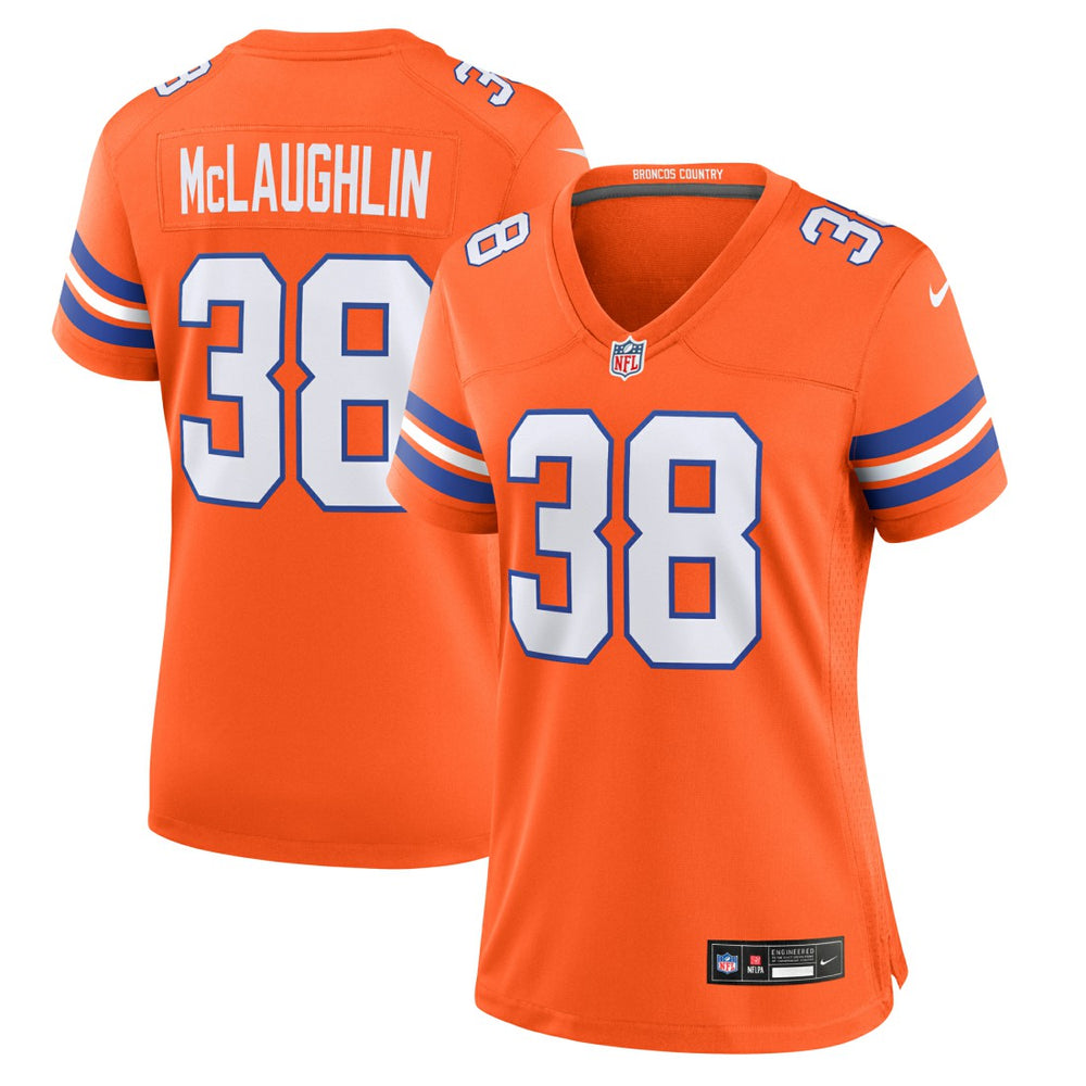 NFL Jaleel McLaughlin Denver Broncos Women's Mile High Collection 1977 Throwback Player Game Jersey - Orange
