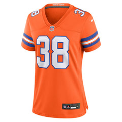 NFL Jaleel McLaughlin Denver Broncos Women's Mile High Collection 1977 Throwback Player Game Jersey - Orange