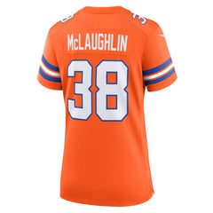 NFL Jaleel McLaughlin Denver Broncos Women's Mile High Collection 1977 Throwback Player Game Jersey - Orange