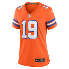 NFL Marvin Mims Jr Denver Broncos Women's Mile High Collection 1977 Throwback Player Game Jersey - Orange