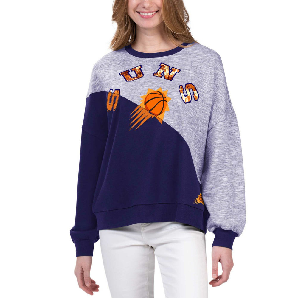 Phoenix Suns G-III 4Her by Carl Banks Women's Benches Split Pullover Sweatshirt Purple
