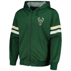 Milwaukee Bucks G-III Sports by Carl Banks Contender Full-Zip Hoodie Jacket Hunter Green