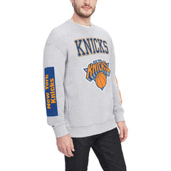 New York Knicks Tommy Jeans Hayes Crew Neck Pullover Sweatshirt Heather Gray