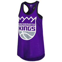 Sacramento Kings G-III 4Her by Carl Banks Women's Showdown Scoop-Neck Racerback Tank Top Purple