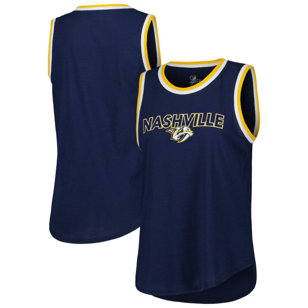 NHL Nashville Predators G-III 4Her by Carl Banks Women's Strategy Tank Top - Navy