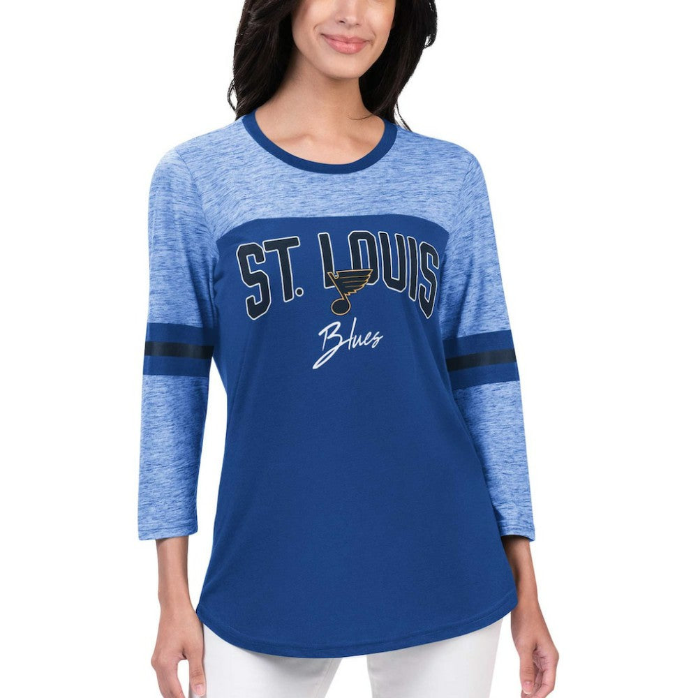 NHL St. Louis Blues G-III 4Her by Carl Banks Women's Play The Game 3/4-Sleeve T-Shirt - Blue