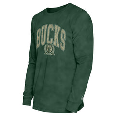 Milwaukee Bucks Unisex Oversized Essentials Enzyme Wash Long Sleeve T-Shirt Hunter Green