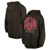 Chicago Bulls Unisex Oversized Essentials Pigment Wash Fleece Pullover Hoodie Charcoal