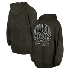 San Antonio Spurs Unisex Oversized Essentials Pigment Wash Fleece Pullover Hoodie Charcoal
