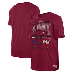 Miami Heat Enzyme Wash Oversized T-Shirt Red