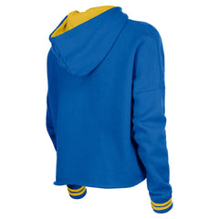 Golden State Warriors Women's Boxy Raw Edge Pullover Hoodie Royal