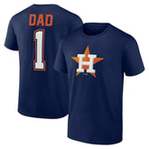 Houston Astros Father's Day #1 Dad T-Shirt - Navy T-shirts