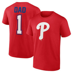 Philadelphia Phillies Father's Day #1 Dad T-Shirt - Red T-shirts