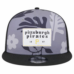 Pittsburgh Pirates New Era Bikini Bottom Trucker 9FIFTY Snapback Hat - Black Hats