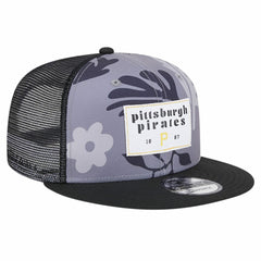 Pittsburgh Pirates New Era Bikini Bottom Trucker 9FIFTY Snapback Hat - Black Hats