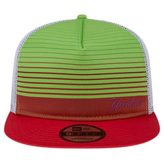 New York Yankees New Era Neon Horizon A-Frame Trucker 9FIFTY Snapback Hat - Red Hats