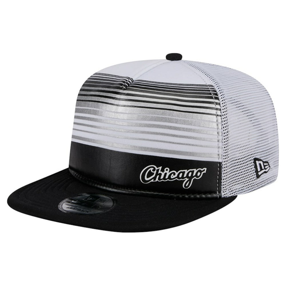 Chicago White Sox New Era Team Horizon 9FIFTY A-Frame Trucker Snapback Hat - Black Hats