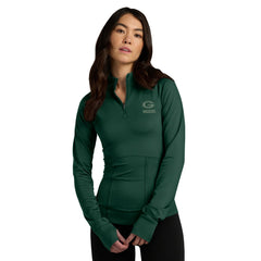 Green Bay Packers Women's Elements Raglan Quarter-Zip Jacket Green