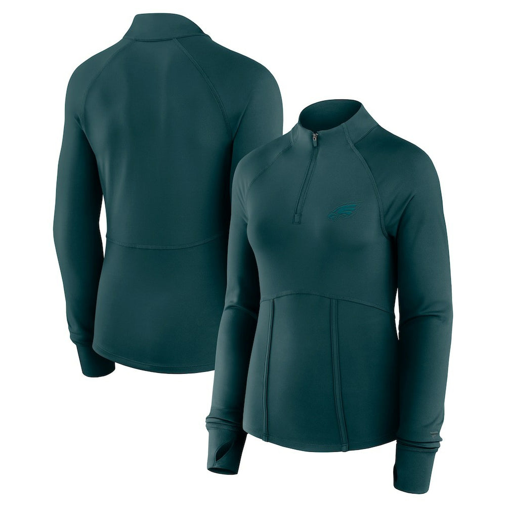 Philadelphia Eagles Women's Elements Quarter-Zip Jacket Midnight Green