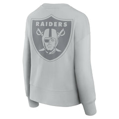 Las Vegas Raiders Women's Elements Pullover Sweatshirt Gray