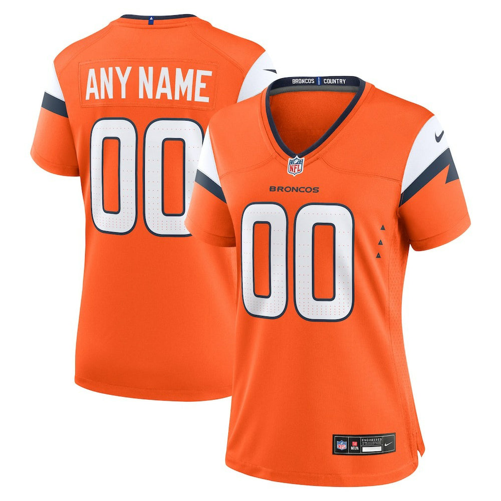 NFL Denver Broncos Women's Mile High Collection Custom Game Jersey - Orange