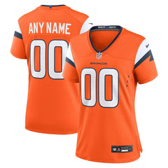 NFL Denver Broncos Women's Mile High Collection Custom Game Jersey - Orange