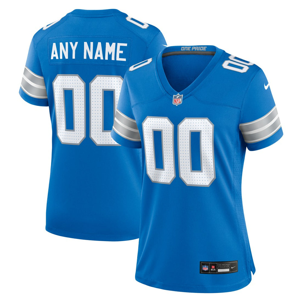 NFL Detroit Lions Women's Custom Game Jersey - Blue